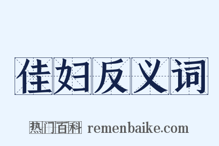 佳妇反义词是什么意思的图片